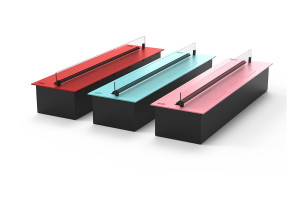 Colorful bio fireplaces