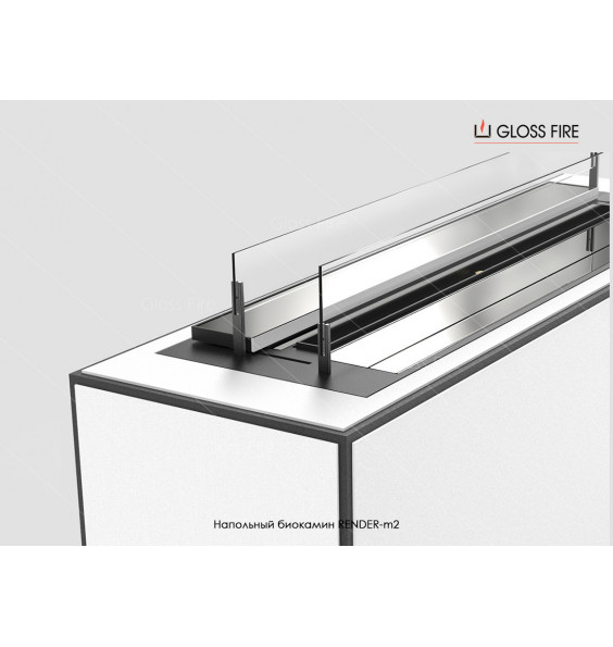 Floor biofireplace Render-m2 GlossFire