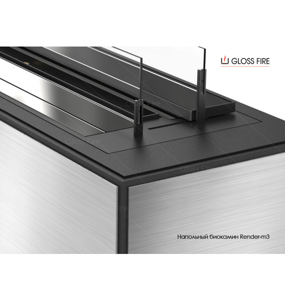 Floor biofireplace Render-m3 GlossFire